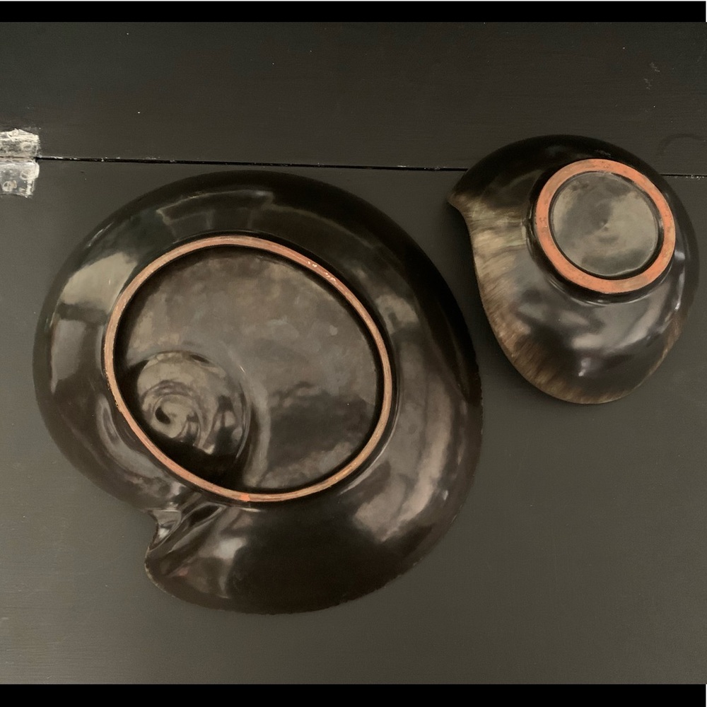 Gorgeous MCM Gold Turquoise Seashells Serving Set - Picture 4 of 6